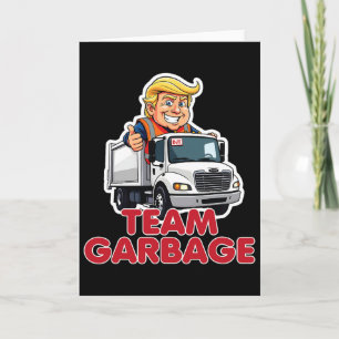 Team Müll Donald Trump 2025 Wahl Lustig Karte