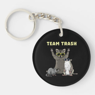 Team Müll Opossum Waschbär Ratte, Lustige Tiere Mü Schlüsselanhänger