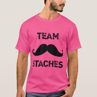 Team Mustache Boy Baby Shower Gender Reveal Party T-Shirt