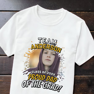 Team [Nachname] Stolz Vater des Absolventen Foto T-Shirt
