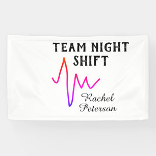 Team-Nachtschwester Arzt medizinischer Name Herz l Banner
