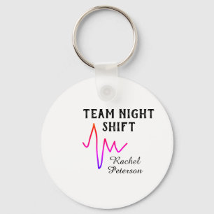 Team-Nachtschwester Arzt medizinischer Name Herz l Schlüsselanhänger