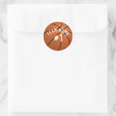 Team Name Basketball Runder Aufkleber (Tasche)