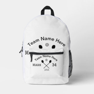 Team Name hier geben Name Nummer Ball Paddle Golf Bedruckter Rucksack