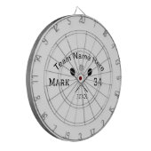 Team Name hier geben Name Nummer Ball Paddle Golf Dartscheibe (Vorderseite Links)