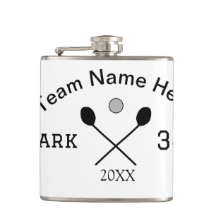 Team Name hier geben Name Nummer Ball Paddle Golf Flachmann