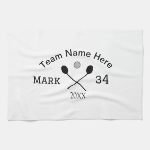 Team Name hier geben Name Nummer Ball Paddle Golf Geschirrtuch