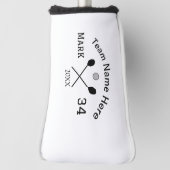 Team Name hier geben Name Nummer Ball Paddle Golf Headcover (Rotieren 90)