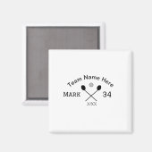 Team Name hier geben Name Nummer Ball Paddle Golf Magnet (Vorderseite/Rückseite)