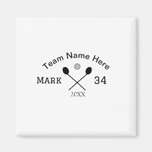 Team Name hier geben Name Nummer Ball Paddle Golf Magnet