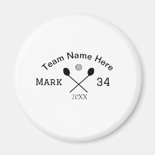 Team Name hier geben Name Nummer Ball Paddle Golf Magnet