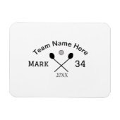 Team Name hier geben Name Nummer Ball Paddle Golf Magnet (Horizontal)