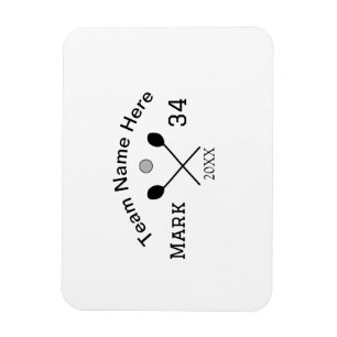 Team Name hier geben Name Nummer Ball Paddle Golf Magnet