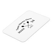 Team Name hier geben Name Nummer Ball Paddle Golf Magnet (Linke Seite)