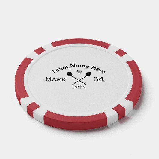 Team Name hier geben Name Nummer Ball Paddle Golf Pokerchips (Einzeln)
