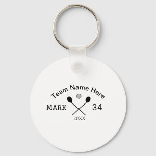 Team Name hier geben Name Nummer Ball Paddle Golf Schlüsselanhänger