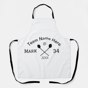 Team Name hier geben Name Nummer Ball Paddle Golf Schürze