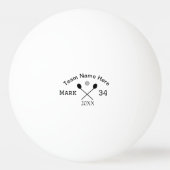 Team Name hier geben Name Nummer Ball Paddle Golf Tischtennisball (Rückseite)