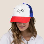 Team Name hier geben Name Nummer Ball Paddle Golf Truckerkappe (Beispiel)