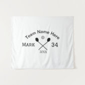 Team Name hier geben Name Nummer Ball Paddle Golf Wandteppich (Vorderseite (Horizontal))