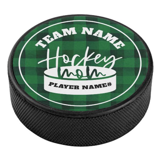 Team Name Hockey Mama Custom Hockey Puck (3/4)