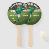 Team Name Player Foto-Nummer und Name Soccer Fächer (Vorne und Hinten)