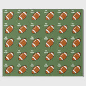 Team Name Player Name Football Wrapping Paper Geschenkpapier (Flach)