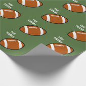 Team Name Player Name Football Wrapping Paper Geschenkpapier (Ecke)