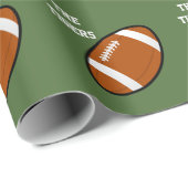 Team Name Player Name Football Wrapping Paper Geschenkpapier (Rolleneckpunkt)