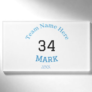 Team Name Spieler hinzufügen Datum Sport Männer Namenschild