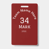 Team Name Spielername Datum Sport Männer Ausweis (Rückseite)