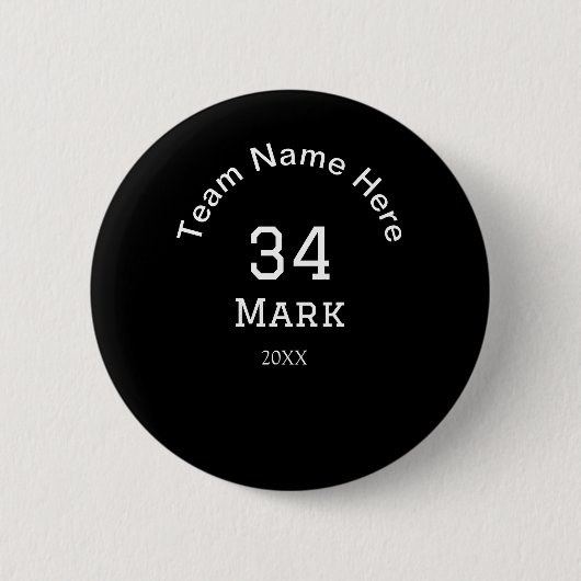 Team Name Spielername Datum Sport Männer Button (Vorderseite)
