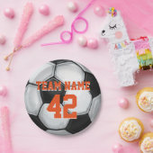 Team-Namen-und Zahl-Fußball Pappteller (Party)