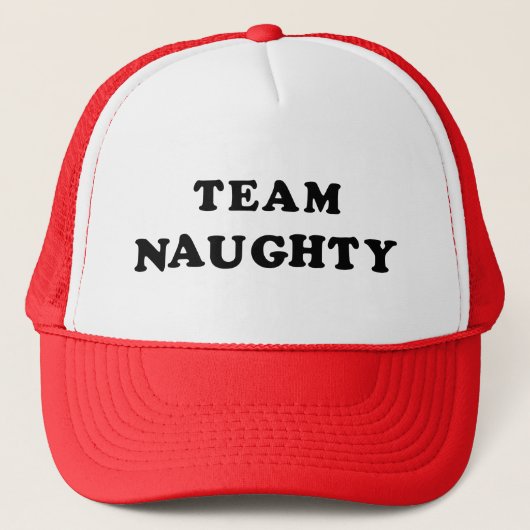 Team Naughty Christmas Trucker Hat Truckerkappe (Vorderseite)