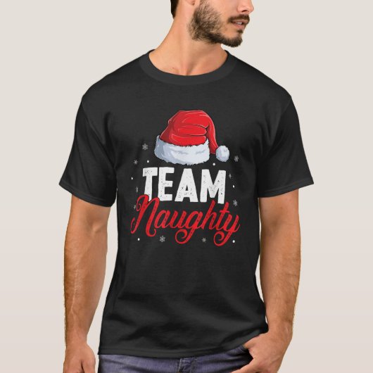 Team Naughty Costume Funny Couple Matching Outfit T-Shirt (Vorderseite)