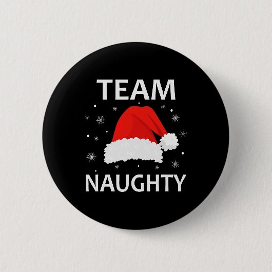 Team Naughty Couple Matching Christmas Outfit Team Button (Vorderseite)