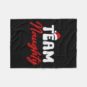 Team Naughty Funny Christmas Couple Matching Team Fleecedecke (Vorderseite (Horizontal))