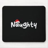 Team Naughty Funny Christmas Couple Matching Team Mousepad (Vorne)