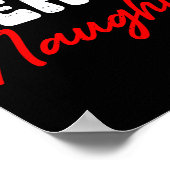 Team Naughty Funny Christmas Couple Matching Team Poster (Ecke)