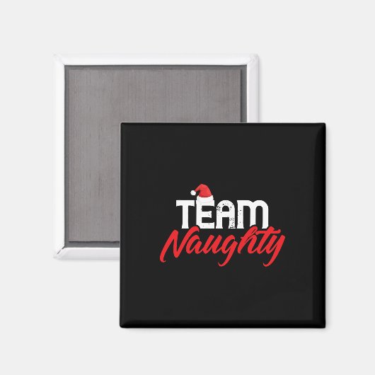 Team Naughty Funny Couple Matching Outfit Team Nic Magnet (Vorderseite/Rückseite)