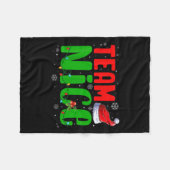 Team Naughty Nice Santa Hat Funny Christmas Matchi Fleecedecke (Vorderseite (Horizontal))