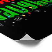 Team Naughty Nice Weihnachtsmannmütze Funny Christ Poster (Ecke)