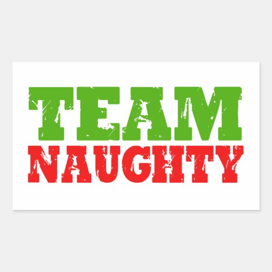 TEAM NAUGHTY RECHTECKIGER AUFKLEBER (Vorderseite)