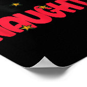 Team Naughty Shirt Funny Matching Christmas Family Poster (Ecke)