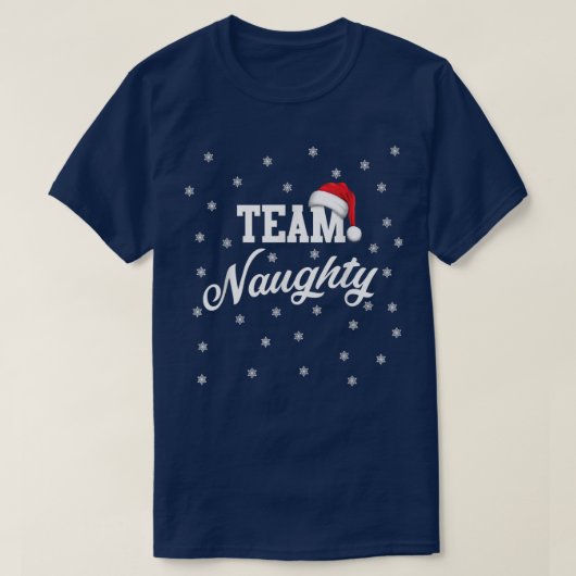 Team Naughty Snowflake Christmas Funny T-Shirt (Design vorne)