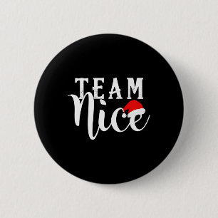 Team Naughty - Team Nice Funny Christmas Couple Ma Button