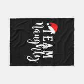 Team Naughty - Team Nice Funny Christmas Couple Ma Fleecedecke (Vorderseite (Horizontal))