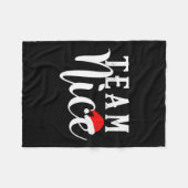 Team Naughty - Team Nice Funny Christmas Couple Ma Fleecedecke (Vorderseite (Horizontal))