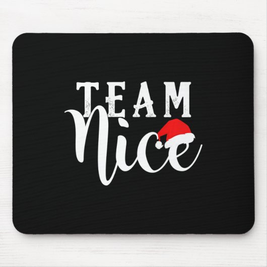 Team Naughty - Team Nice Funny Christmas Couple Ma Mousepad (Vorne)