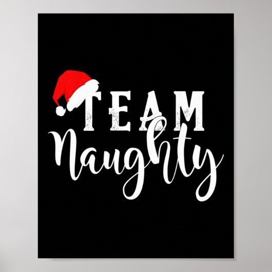 Team Naughty - Team Nice Funny Christmas Couple Ma Poster (Vorne)